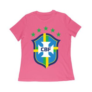 Brazil Football T-Shirt Bold Soccer Nation Pride South America Futbol Spirit Women Relaxed
