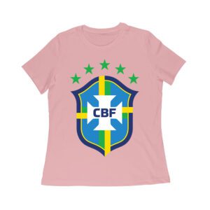 Brazil Football T-Shirt Bold Soccer Nation Pride South America Futbol Spirit Women Relaxed