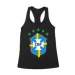 Brazil Football T-Shirt Bold Soccer Nation Pride South America Futbol Spirit Women's Racerback Tank Top – Viva Party