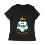 Club Santo Laguna M.R T-Shirt - Classic Soccer Design, Premium Quality, Perfect for Fans and Game Day Enthusiasts Women Jersey V-Neck – Viva Party
