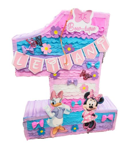 Minnie Mouse Pinata, 3 Feet Large Number One Shaped Pinata – Viva Party