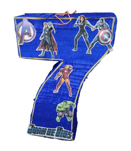 Avengers Pinata, 3 Feet Large Number Seven Shaped Pinata – Viva Party