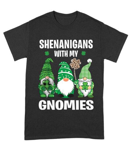 Funny St. Patrick's Day T-Shirt - Shenanigans With My Gnomies Clover Irish Luck Party Tee Unisex Adult – Viva Party