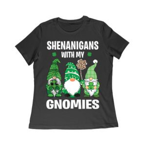 Funny St. Patrick's Day T-Shirt - Shenanigans With My Gnomies Clover Irish Luck Party Tee Women Relaxed – Viva Party