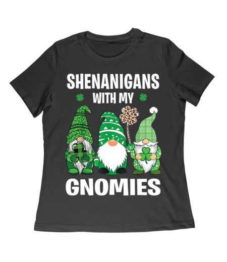Funny St. Patrick's Day T-Shirt - Shenanigans With My Gnomies Clover Irish Luck Party Tee Women Relaxed – Viva Party