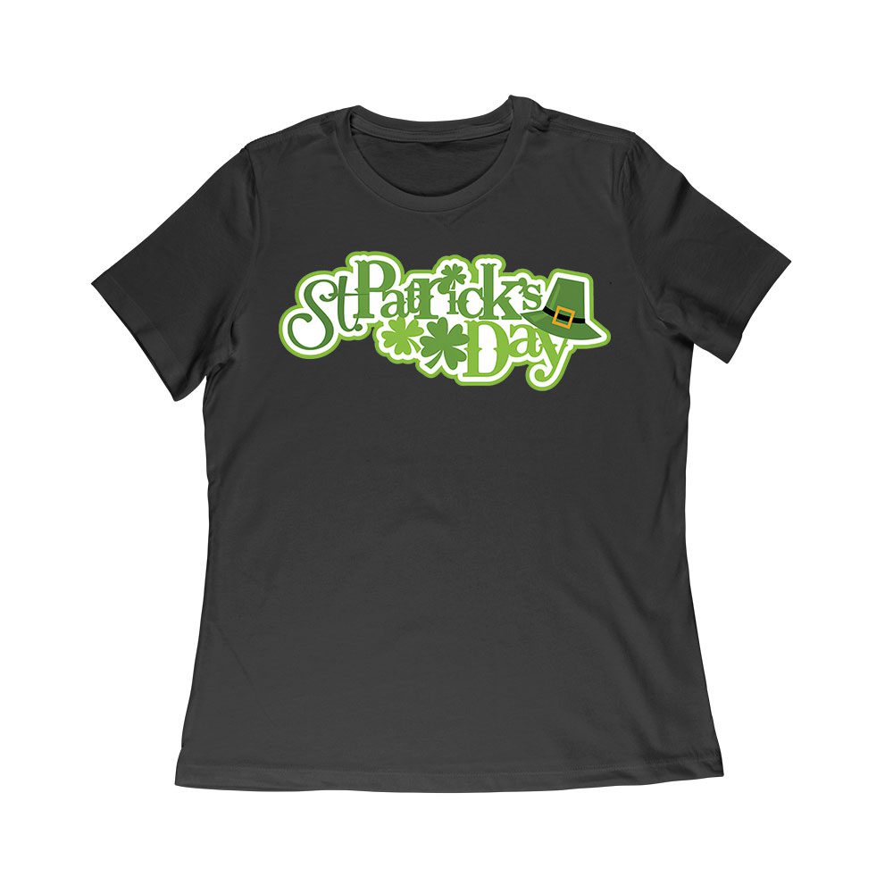 Stpt-03_Wr-Black.jpg Lucky Clover Irish T-Shirt - Fun Shamrock Tee For St. Paddy'S Celebration Women Relaxed – Viva Party