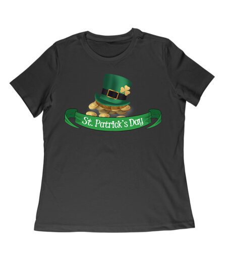 Leprechaun Hat and Gold T-Shirt - Lucky Irish St. Patrick's Day Celebration Tee Women Relaxed – Viva Party