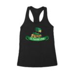 Leprechaun Hat and Gold T-Shirt - Lucky Irish St. Patrick's Day Celebration Tee Women's Racerback Tank Top – Viva Party