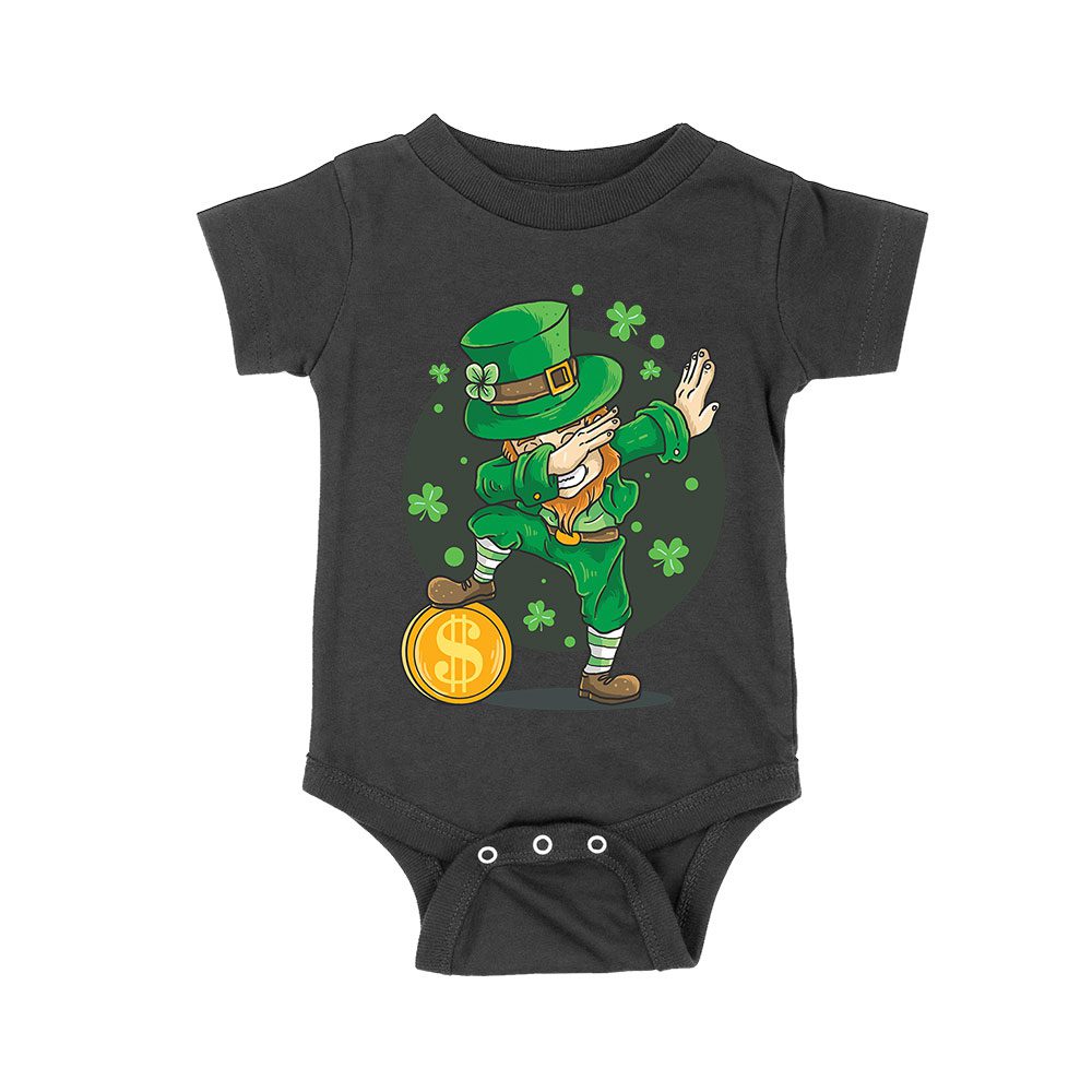 Stpt-05_Rs-Black.jpg St. Patrick'S Day Dabbing T-Shirt - Funny Irish Shamrock Dance Party Tee Unisex Baby Jersey – Viva Party