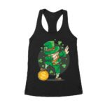 St. Patrick's Day Dabbing T-Shirt - Funny Irish Shamrock Dance Party Tee Women's Racerback Tank Top – Viva Party