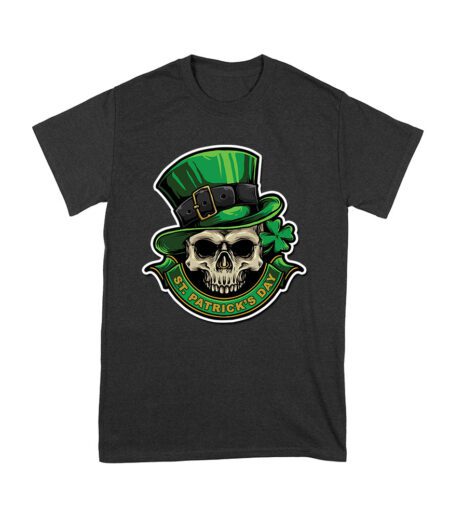 St. Patrick's Day Skull T-Shirt - Cool Irish Shamrock Gothic Lucky Party Tee Unisex Youth – Viva Party