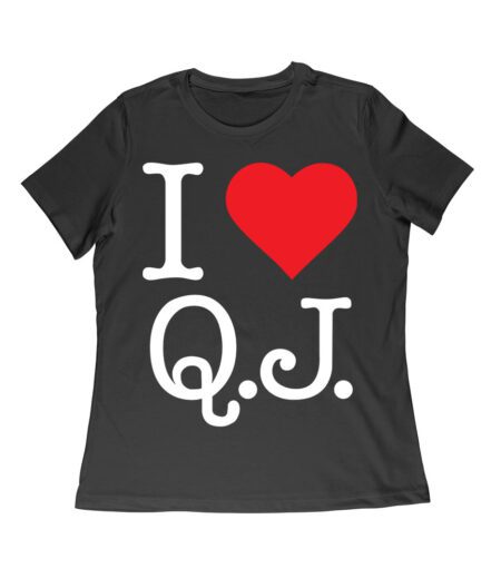 I Love Initials: I Heart (Love) Q.J. - Wear Your Feelings QJ T-Shirt Women Relaxed – Viva Party