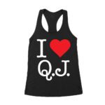 I Love Initials: I Heart (Love) Q.J. - Wear Your Feelings QJ T-Shirt Women's Racerback Tank Top – Viva Party