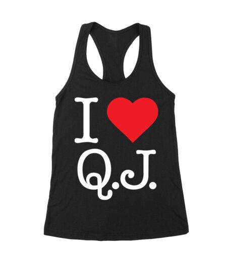 I Love Initials: I Heart (Love) Q.J. - Wear Your Feelings QJ T-Shirt Women's Racerback Tank Top – Viva Party