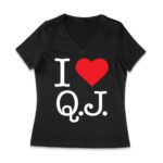 I Love Initials: I Heart (Love) Q.J. - Wear Your Feelings QJ T-Shirt Women Jersey V-Neck – Viva Party