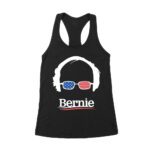 Bold Political Statement Tee - Funny Meme Glasses & Sad Face American Flag Design Women's Racerback Tank Top – Viva Party