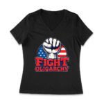 Fight Oligarchy Bernie T-Shirt - Political Activism Tee for Progressive Protest Women Jersey V-Neck – Viva Party