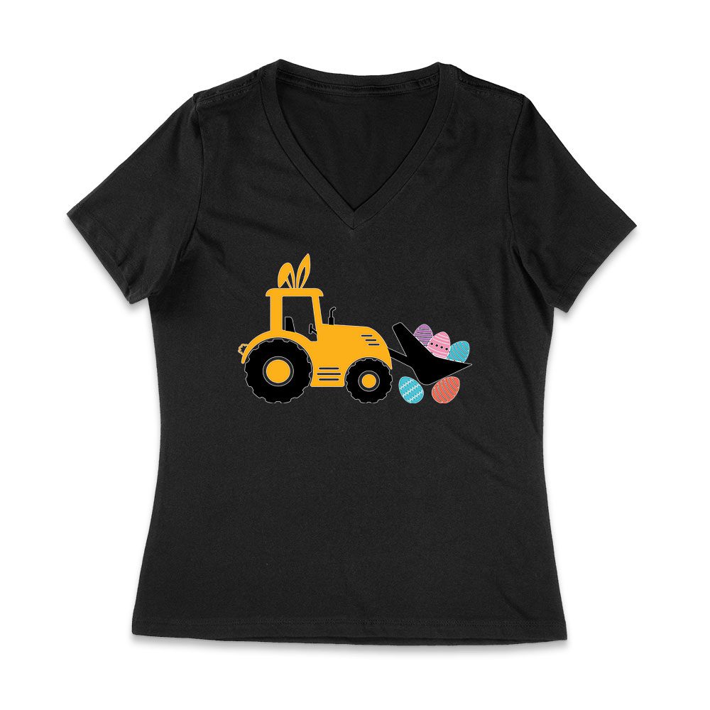 East-13_Wvn-Black.jpg Easter Tractor Bunny T-Shirt - Cute Farm Easter Egg Hunting Tee For Kids &Amp;Amp; Farmers Women Jersey V-Neck – Viva Party