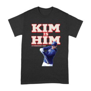 Kim is Him T-Shirt - Bold Athlete Graphic Tee - Dynamic Sports Fan Apparel - Statement Streetwear - Perfect Gift for Baseball Enthusiasts Unisex Adult – Viva Party