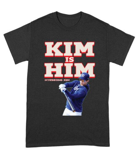 Kim is Him T-Shirt - Bold Athlete Graphic Tee - Dynamic Sports Fan Apparel - Statement Streetwear - Perfect Gift for Baseball Enthusiasts Unisex Adult – Viva Party