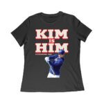Kim is Him T-Shirt - Bold Athlete Graphic Tee - Dynamic Sports Fan Apparel - Statement Streetwear - Perfect Gift for Baseball Enthusiasts Women Relaxed – Viva Party