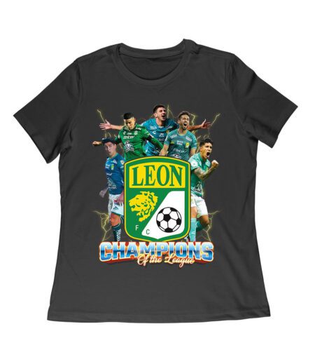 Leon Champion of the League T-Shirt - Soccer Victory Fan Celebration Tee Women Relaxed – Viva Party
