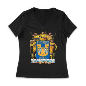 Tigers Champion of the League T-Shirt - Soccer Victory Fan Pride Tee Women Jersey V-Neck – Viva Party