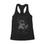 Unhinged and Feral Raccoon - Funny Mother's Day T-Shirt - Wild Mom Gift - Edgy Animal Print Tee Women's Racerback Tank Top – Viva Party