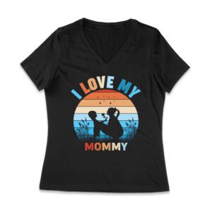 I Love You Mom - Mother's Day T-Shirt - Cute Gift for Mom - Heartfelt Family Tee - Mom Appreciation Shirt Women Jersey V-Neck – Viva Party