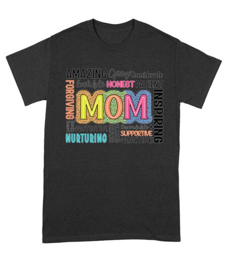 Amazing Mom - Inspiring Forgiving Productive T-Shirt - Mother's Day Gift - Motivational Mom Tee Unisex Adult – Viva Party