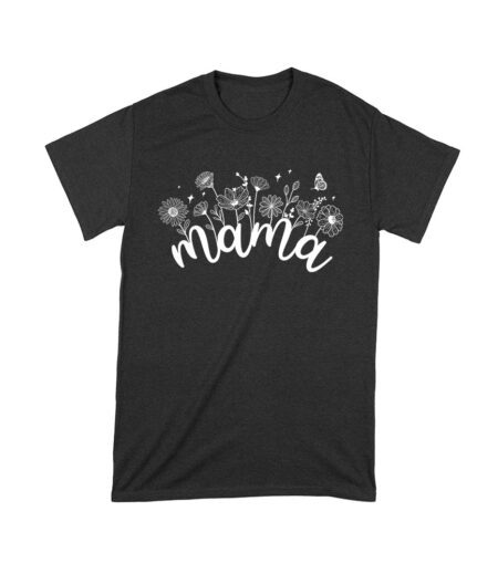 Mama Mother's Day T-Shirt - Floral Mom Tee - Cute Gift for Mom - Flower Background Shirt Unisex Toddler – Viva Party