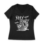 Stay Trashy Feral Mother's Day T-Shirt - Funny Mom Tee - Edgy Gift for Mom - Sarcastic Shirt Women Jersey V-Neck – Viva Party
