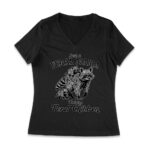 Just a Feral Mama Raising Feral Children - Funny Mom T-Shirt - Wild Motherhood Humor Tee Women Jersey V-Neck – Viva Party