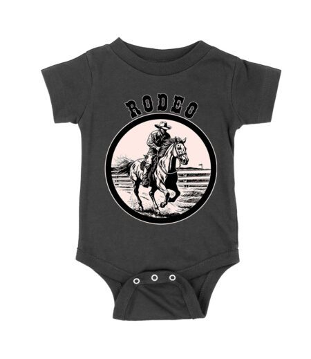 Western Rodeo T-Shirt - Cowboy Riding Horse Graphic Tee - Vintage Western Horseback Rider Shirt - Country Farm Ranch Style Gift for Men & Women Unisex Baby Jersey – Viva Party