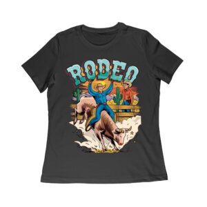 Rodeo Cowboy T-Shirt - Western Horse Riding Graphic Tee - Vintage Country Rodeo Shirt - Rustic Cowboy Style Gift for Men & Women Women Relaxed – Viva Party