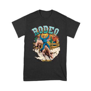 Rodeo Cowboy T-Shirt - Western Horse Riding Graphic Tee - Vintage Country Rodeo Shirt - Rustic Cowboy Style Gift for Men & Women Unisex Youth – Viva Party