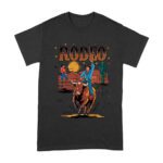 Rodeo Horse Riding T-Shirt - Western Cowboy Graphic Tee - Vintage Country Rodeo Shirt - Rustic Cowboy Outfit for Men & Women Unisex Adult – Viva Party