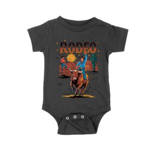 Rodeo Horse Riding T-Shirt - Western Cowboy Graphic Tee - Vintage Country Rodeo Shirt - Rustic Cowboy Outfit for Men & Women Unisex Baby Jersey – Viva Party