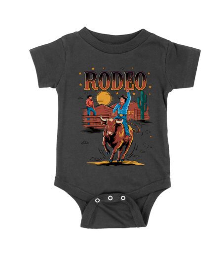 Rodeo Horse Riding T-Shirt - Western Cowboy Graphic Tee - Vintage Country Rodeo Shirt - Rustic Cowboy Outfit for Men & Women Unisex Baby Jersey – Viva Party
