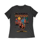 Rodeo Horse Riding T-Shirt - Western Cowboy Graphic Tee - Vintage Country Rodeo Shirt - Rustic Cowboy Outfit for Men & Women Women Relaxed – Viva Party
