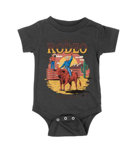 Rodeo Cowboy Riding T-Shirt - Western Horseback Rider Graphic Tee - Vintage Country Rodeo Shirt for Men & Women Unisex Baby Jersey – Viva Party
