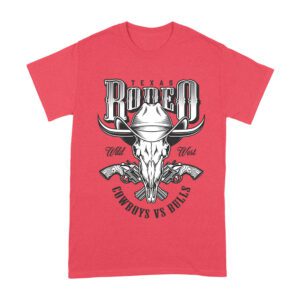 Texas Rodeo Wild West Cowboys Vs Bulls T-Shirt