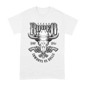 Texas Rodeo Wild West Cowboys Vs Bulls T-Shirt
