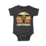 Cowboy Bull Skull T-Shirt - Western Outlaw Graphic Tee - Bold Longhorn Design - Wild West Style for Rodeo & Cowboy Fans Unisex Baby Jersey – Viva Party