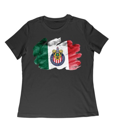 Guadalajara Soccer T-Shirt - Mexico Flag Background - Fierce Football Club Pride - Unisex Youth & Adult Tee - Bold Game Day Apparel Women Relaxed – Viva Party