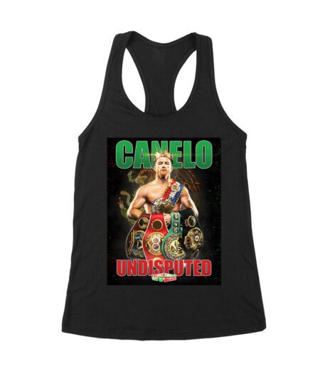 Canelo Undisputed - 4Lov of Boxing T-Shirt - Bold Fighter Graphic Tee for Combat Sports Fans Women's Racerback Tank Top – Viva Party