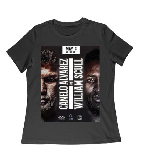 Canelo Alvarez vs William Scull Fight Night T-Shirt - Boxing Match Fan Graphic Apparel Women Relaxed – Viva Party