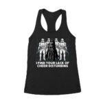 I Find Your Lack of Cheer Disturbing Shirt - Funny Darth Vader Inspired Tee - Sci-Fi Holiday Gift Women's Racerback Tank Top – Viva Party