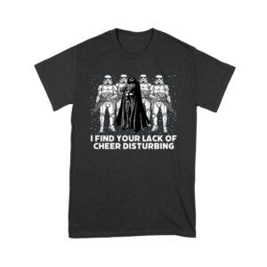 I Find Your Lack of Cheer Disturbing Shirt - Funny Darth Vader Inspired Tee - Sci-Fi Holiday Gift Unisex Youth – Viva Party