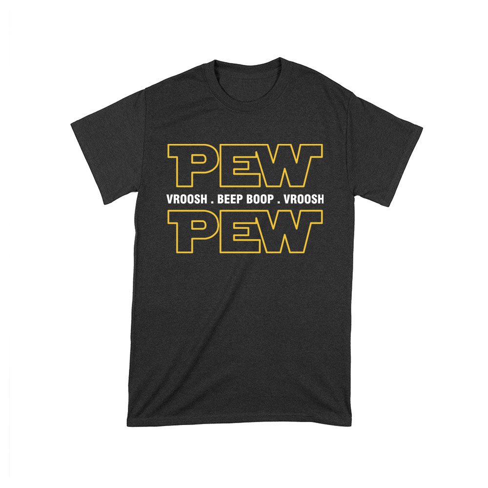 Cart-70_T-Black.jpg Pew Vroosh Beep Boop Shirt - Funny Sci-Fi Sound Effects Tee - Retro Space Fan Gift Unisex Toddler – Viva Party